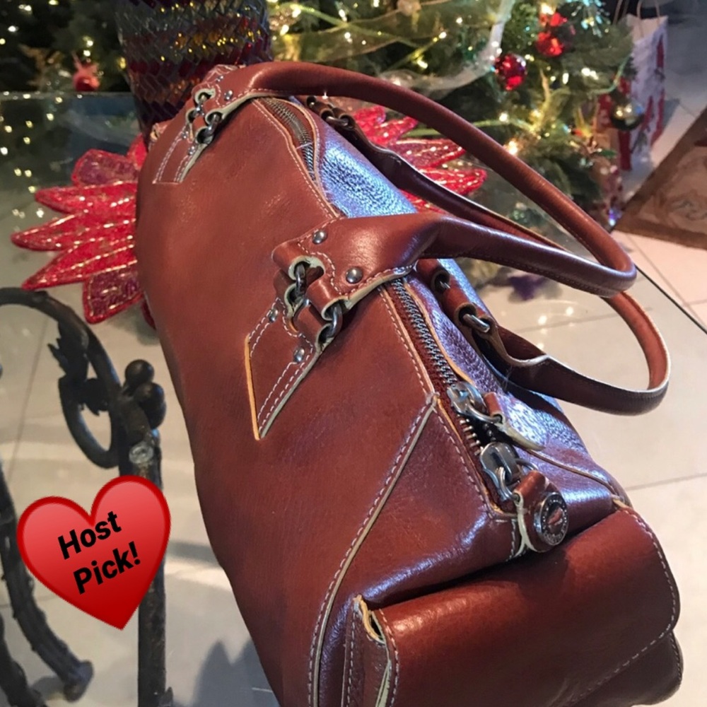 Vtg Cole Haan pebble leather bag EUC